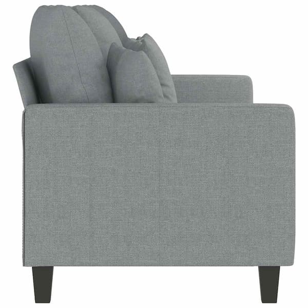 vidaXL 3-sitssoffa ljusgrå 180 cm tygklädsel