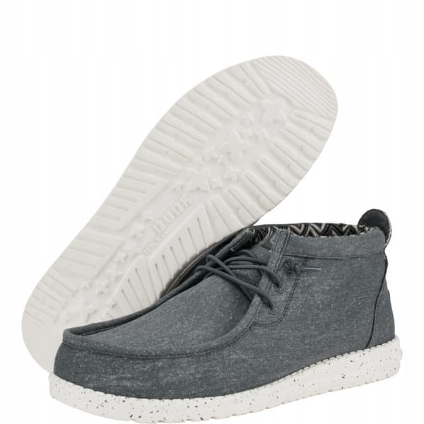 HEYDUDE WALLY MID CANVAS 40701 |41| GRÅ