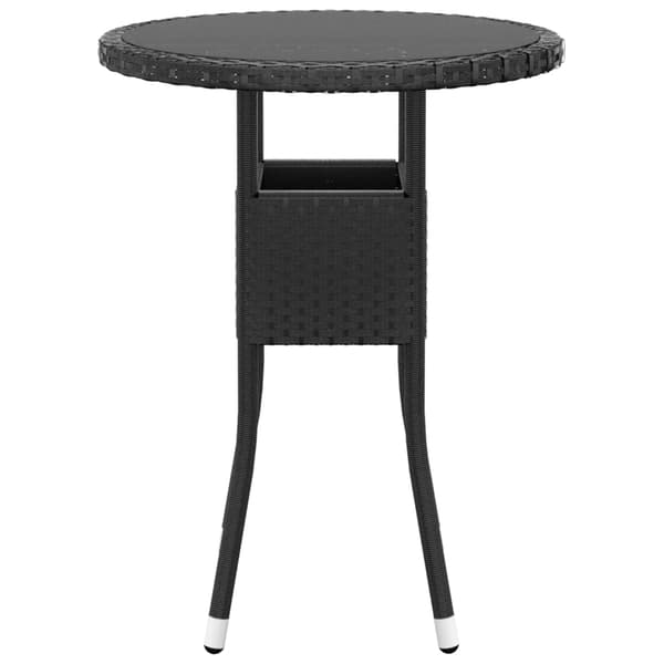vidaXL 5-delt havemøbelsæt i polyrattan sort