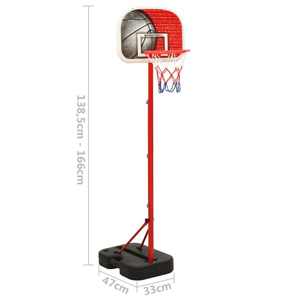 vidaXL Basketbollset, justerbart 138,5-166 cm