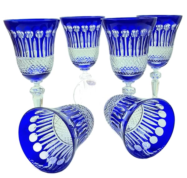 Koboltkristallvinglas 240 ml franska