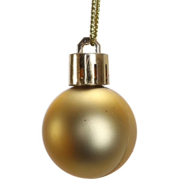 Sæt med 27 plastikkugler 2 cm guld