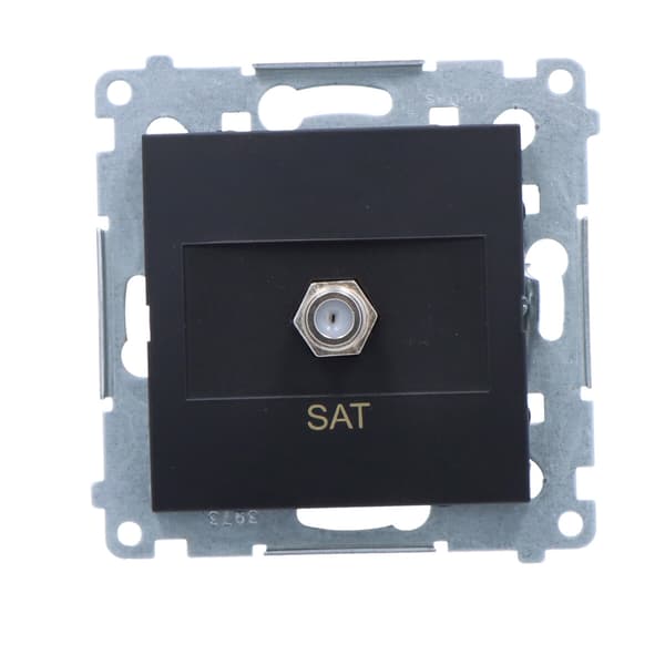Enkelt SAT-antennestik (modul). Til individuelle installationer, sort.