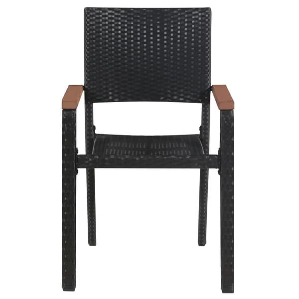 vidaXL havestole, sæt med 2, polyrattan, sort