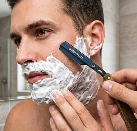 Professionelt barbersæt, barberskraber, barberblade