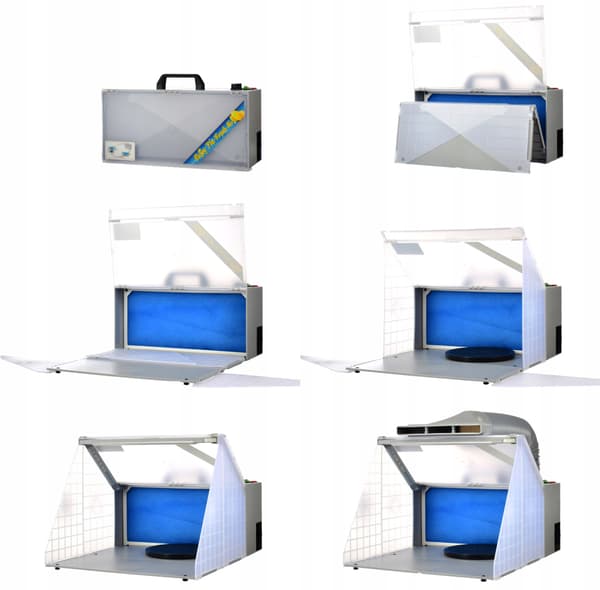 JUSTERING AF MODELMALEBOX TIL AIRBRUSH-MALERI