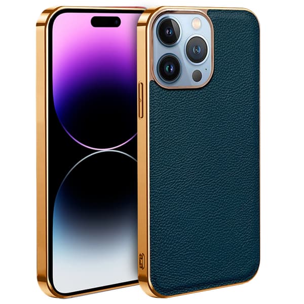 iPhone 13 Pro-skal, kohud, grönt