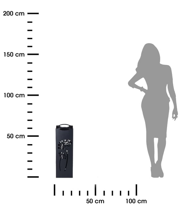 Metalparaplystativ 60 cm, mælkebøttemønster