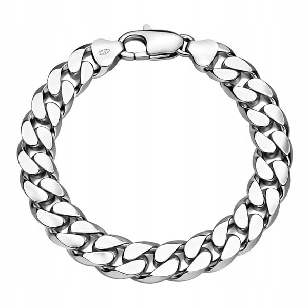 Herrarmband i 925 silver med 13 mm diamanter