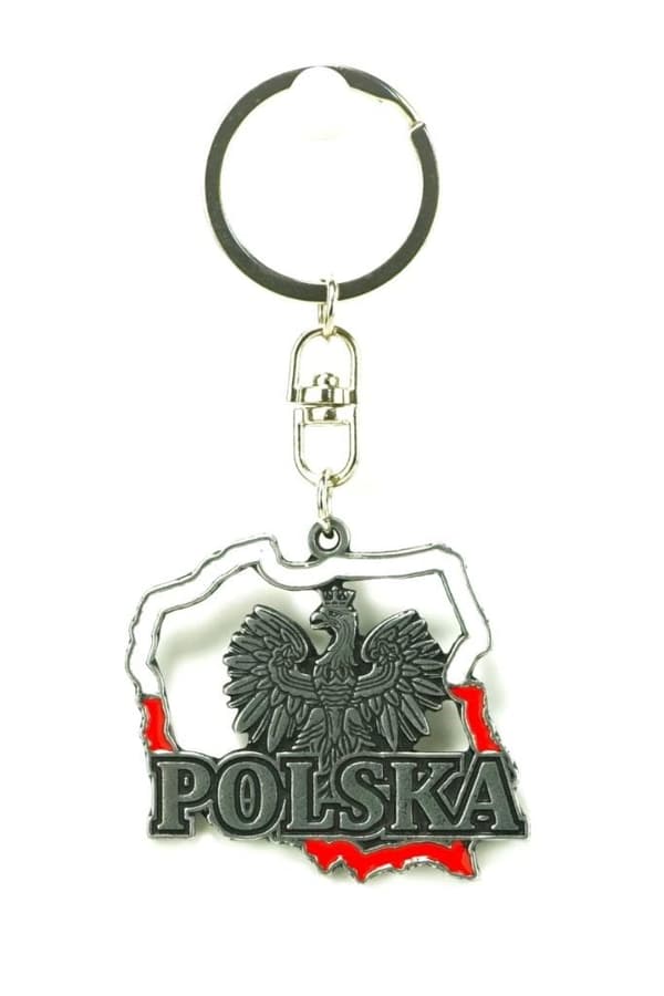 Metalnøglering polsk omrids version 2 6cm