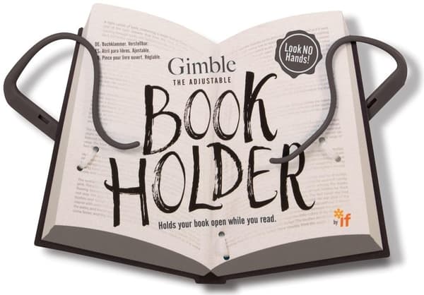 Gimble Book Holder harmaa taittuva kirjateline