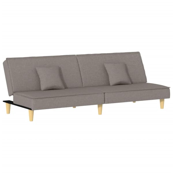 vidaXL Bäddsoffa, Taupe, Klädd i Tyg