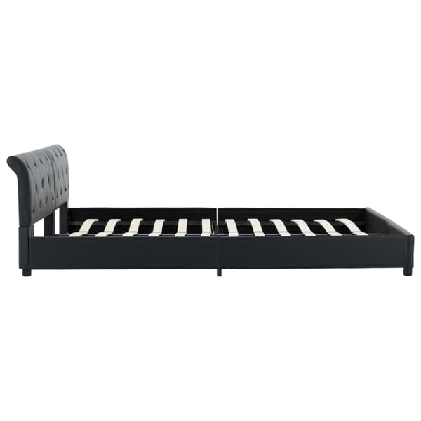vidaXL sengestel sort kunstlæder 180 x 200 cm