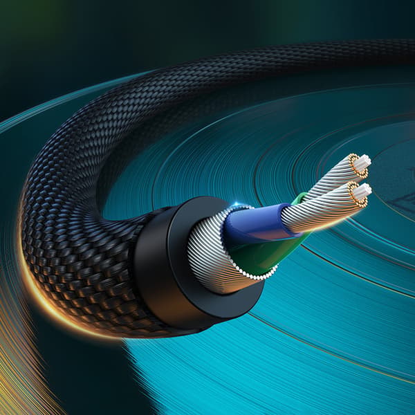 Kobberlydkabel 3,5 mm mini-jack - 2x RCA 2m