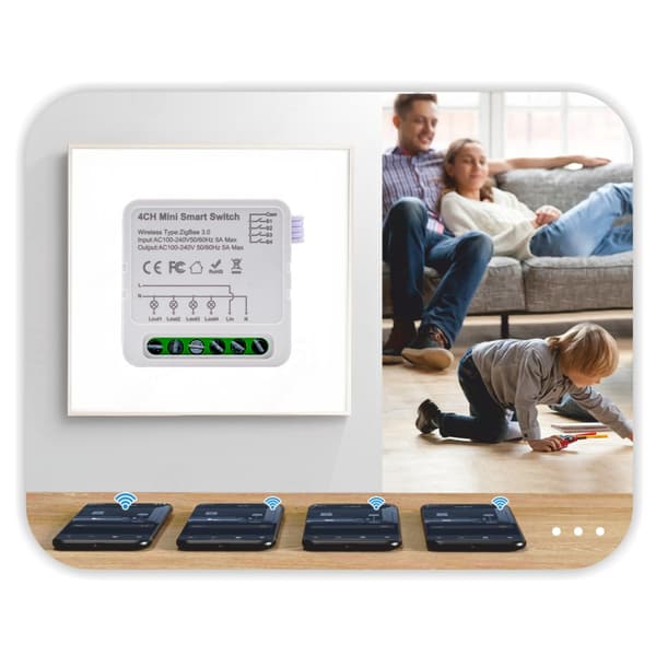 TUYA 4-kanals Zigbee-belysningscontroller