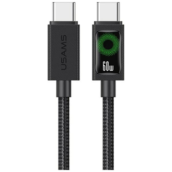 USAMS U92 60W USB-C til USB-C kabel 1,2m sort