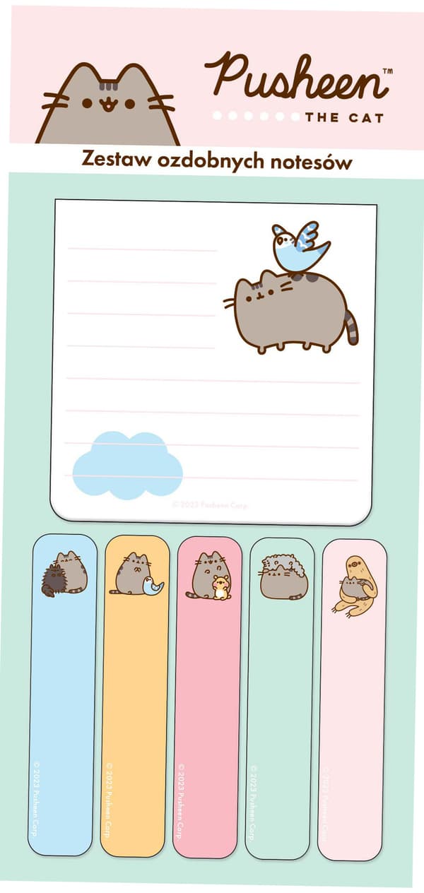 Indexflikar för Pusheen-anteckningsböcker.