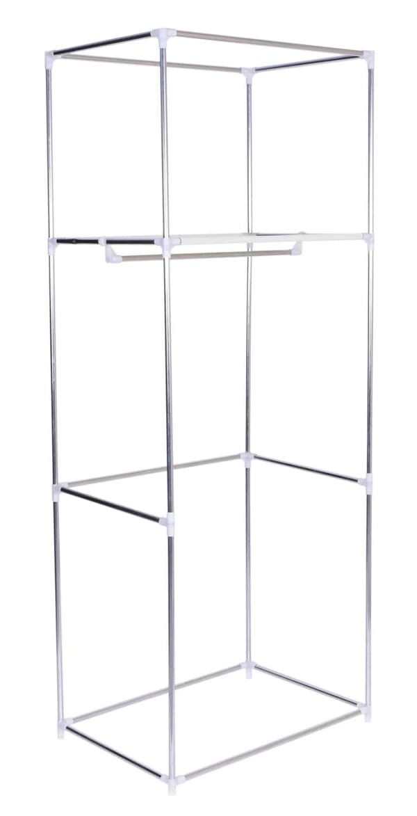 Fela textilgarderob med hyllplan - beige