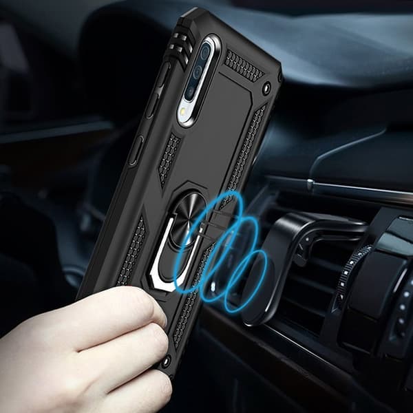 Pansret cover til Samsung Galaxy A50/A50S/A30S, Nox Case Ring, sort