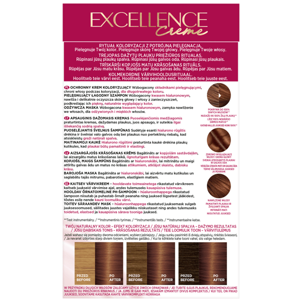 Loreal Excellence Creme Hårfarve - 6.41 Lys Ravbrun 192ml