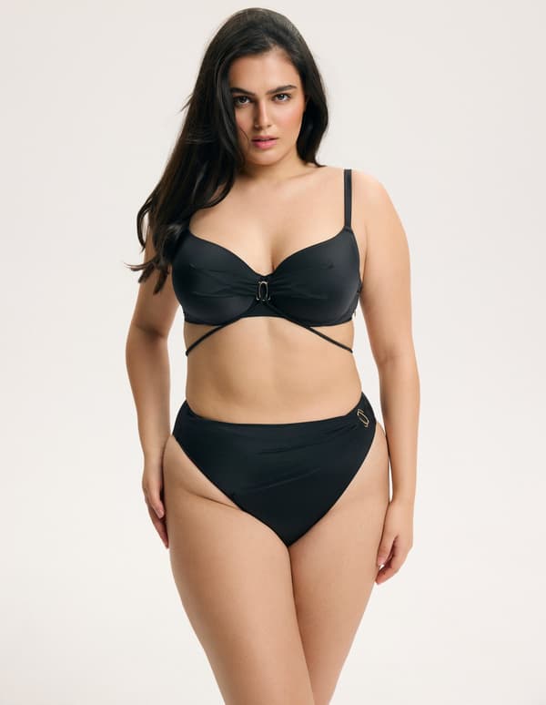CANNES Esotiq Vatteret Bikinitop | Sort 90D