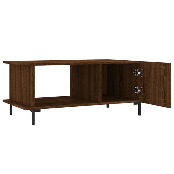 vidaXL sofabord brunt egetræ 90x50x40 cm
