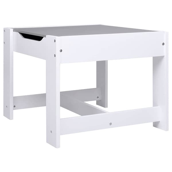 vidaXL Barnbord med 2 stolar, vit, MDF