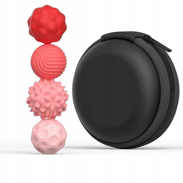 Magnetiske antistress-sensoriske bolde med etui ADHD ASD SI 4 stk. lyserøde