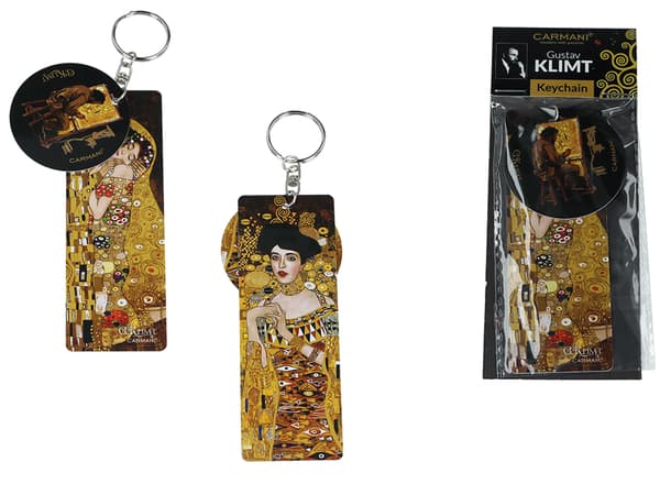 Carmani, väskberlock/nyckelring - Klimt/Kyssen och Adele