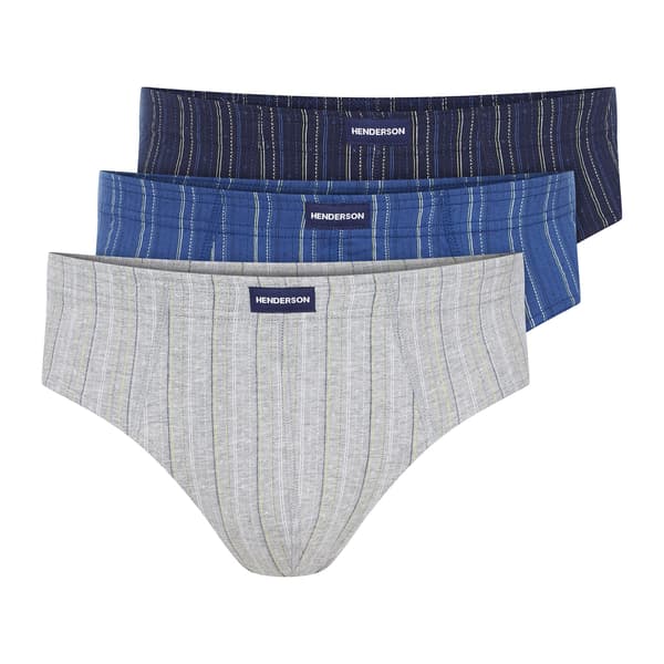 Klassiska Henderson herrkalsonger 3-pack | Marinblå, Blå, Ljusgrå M