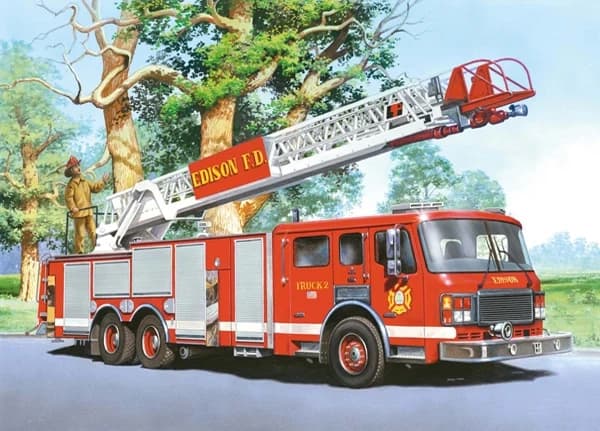 60-brikkers brandbilpuslespil