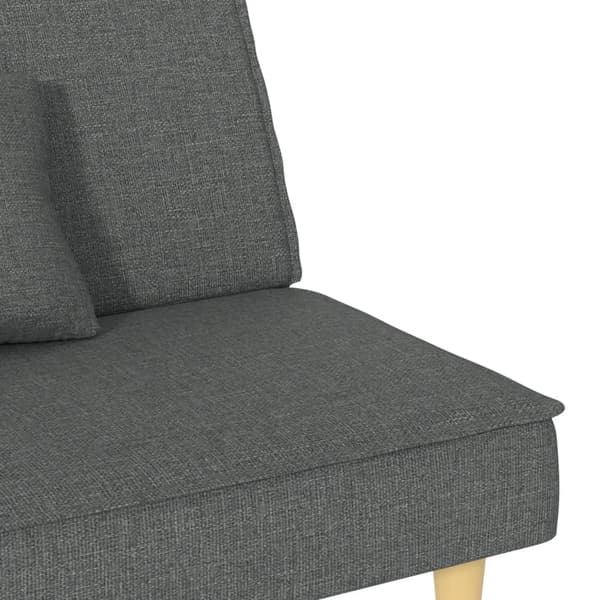 vidaXL Bäddsoffa, mörkgrå, klädd i tyg