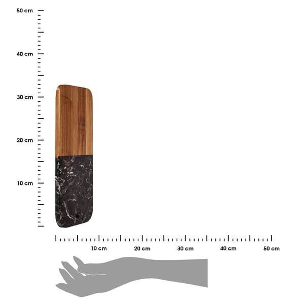 Sort marmor skærebræt 38x18 cm