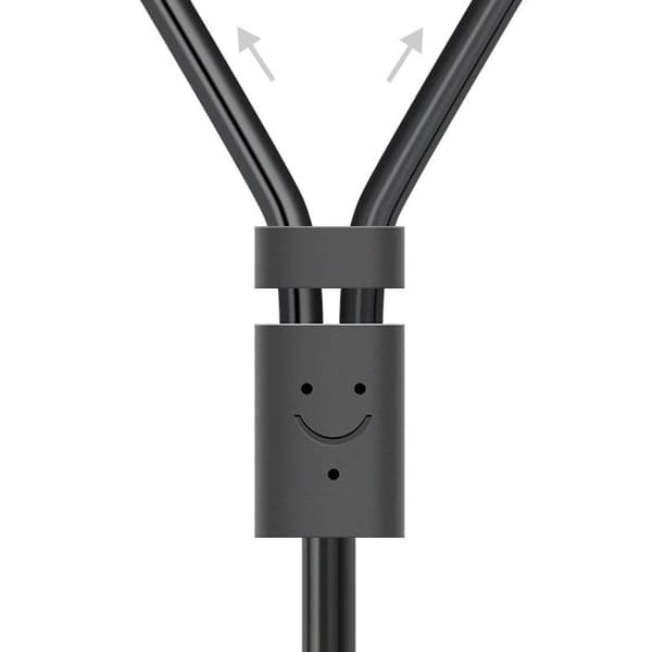 Lydkabel 3,5 mm mini-jack hun - 2RCA han 25 cm grå