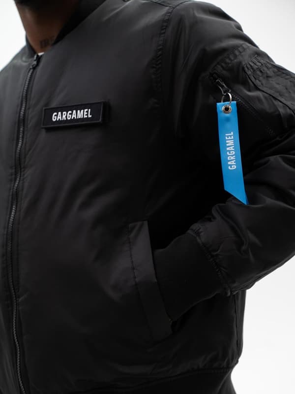 Herre bomberjakke sort / sort Smølferne Gargamel M