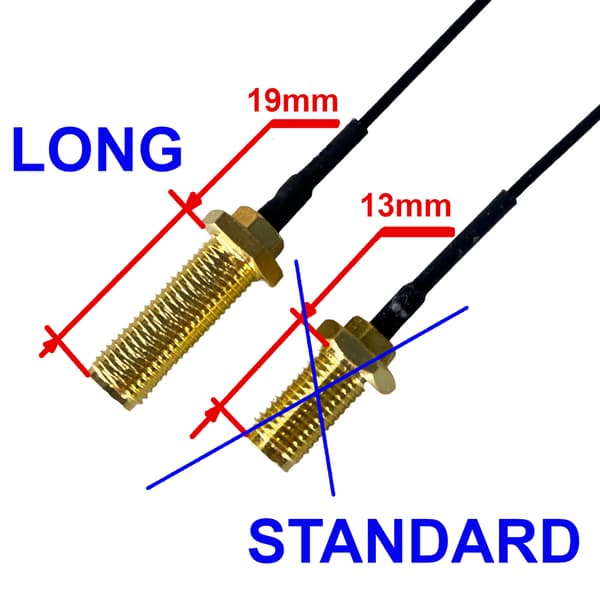 Pigtail uFL / SMA-fatning RF1.13 15 cm lang