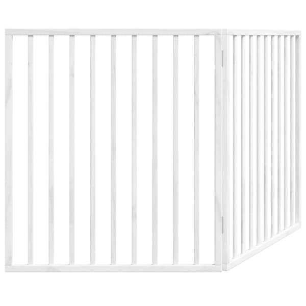 vidaXL foldbart sikkerhedsgitter til hunde, 2 paneler, hvid, 160 cm