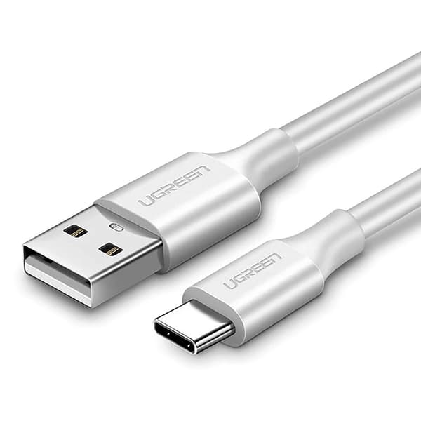 USB-A - USB-C 3A kabel 1,5m - hvid