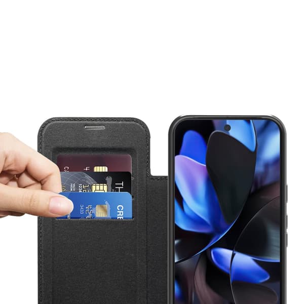 Google Pixel 10 / 10 Pro Flip-etui, RFID-pung MagSafe med kamerabeskyttelse, sort