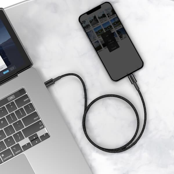 Kabel til iPhone USB-C - Lynhurtig opladning 20W 1m - sort
