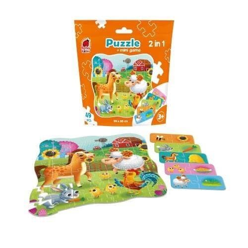 2-in-1 Maatilapalapeli 49 palaa