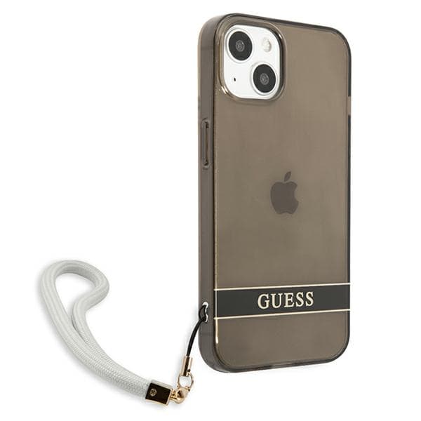 Guess Translucent Strap-skal till iPhone 13 mini, Svart