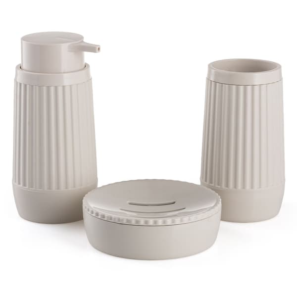 AVENIS badrumsset med 5 delar, beige