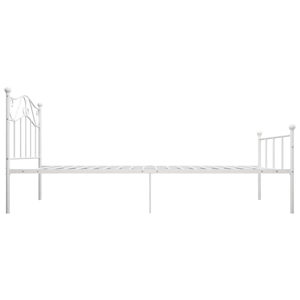 vidaXL Sängram vit metall 100 x 200 cm