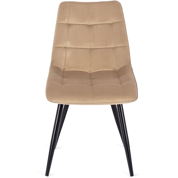 RIO Beige Velour Moderne Loft Spisebordsstol med Polstring