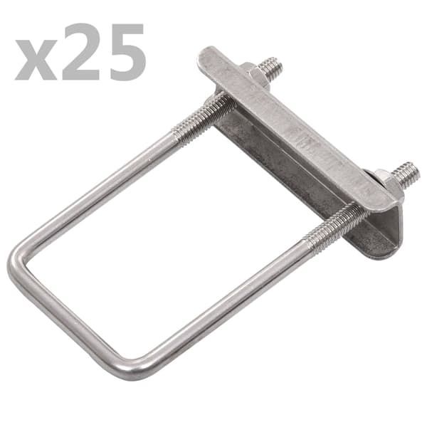vidaXL hegnspæl U-forbindelse 60x40 mm 25 sæt