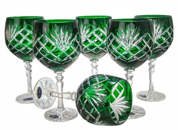 Smaragdkristallvinglas 280 ml Ananas