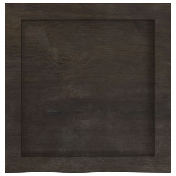 vidaXL hylde mørkebrun 40x40x(2-4) cm egetræsfinish