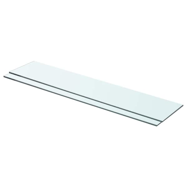 vidaXL Hyllor, 2 st, transparent glaspanel, 70 x 15 cm