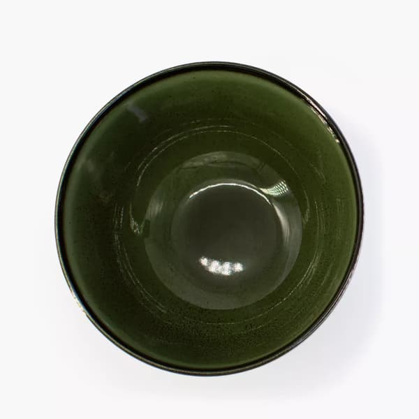 MOSS porcelænsskål 15 cm grøn DUKA